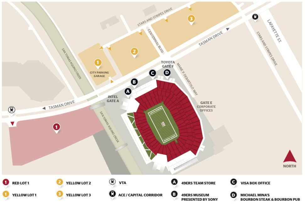 San Francisco 49ers Parking Lots & Passes at Levi's Stadium