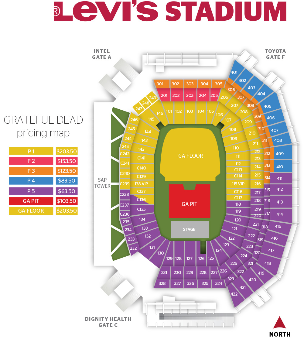 Santa Clara Stadium Seating Chart