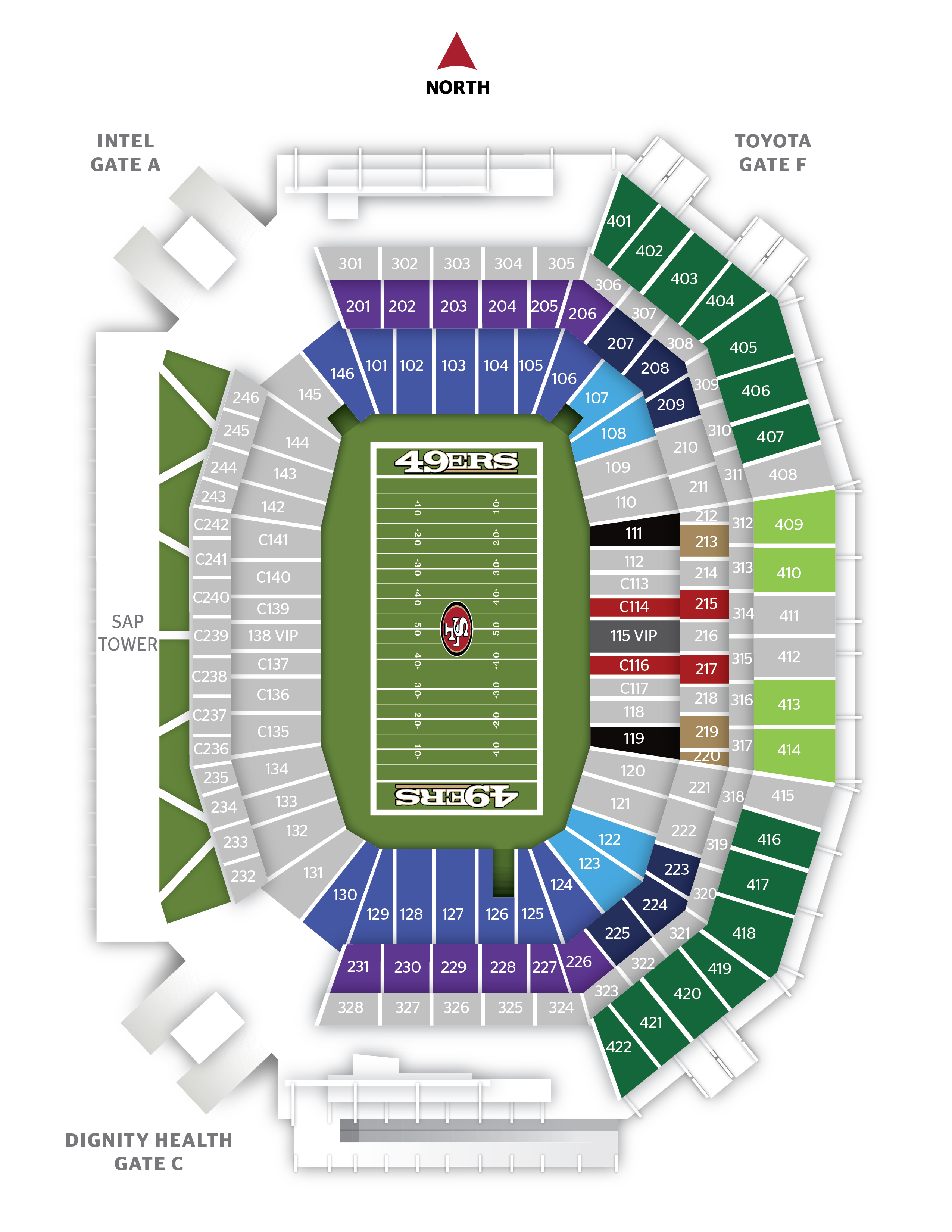 Qualcomm Seating Chart One Direction