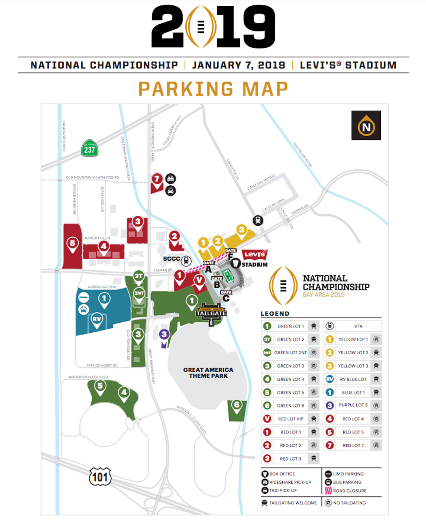 CFP Parking Map - Levi's® Stadium