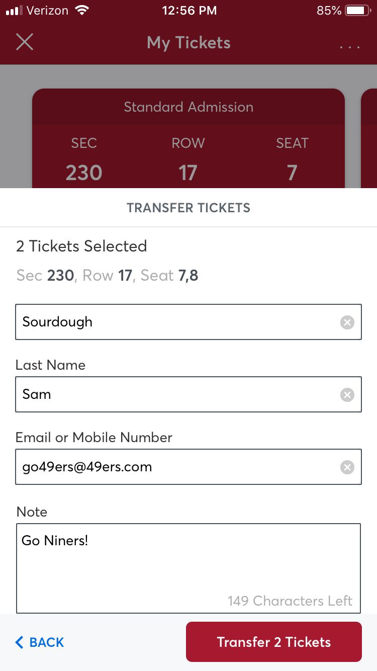 ticketmaster 49ers cowboys