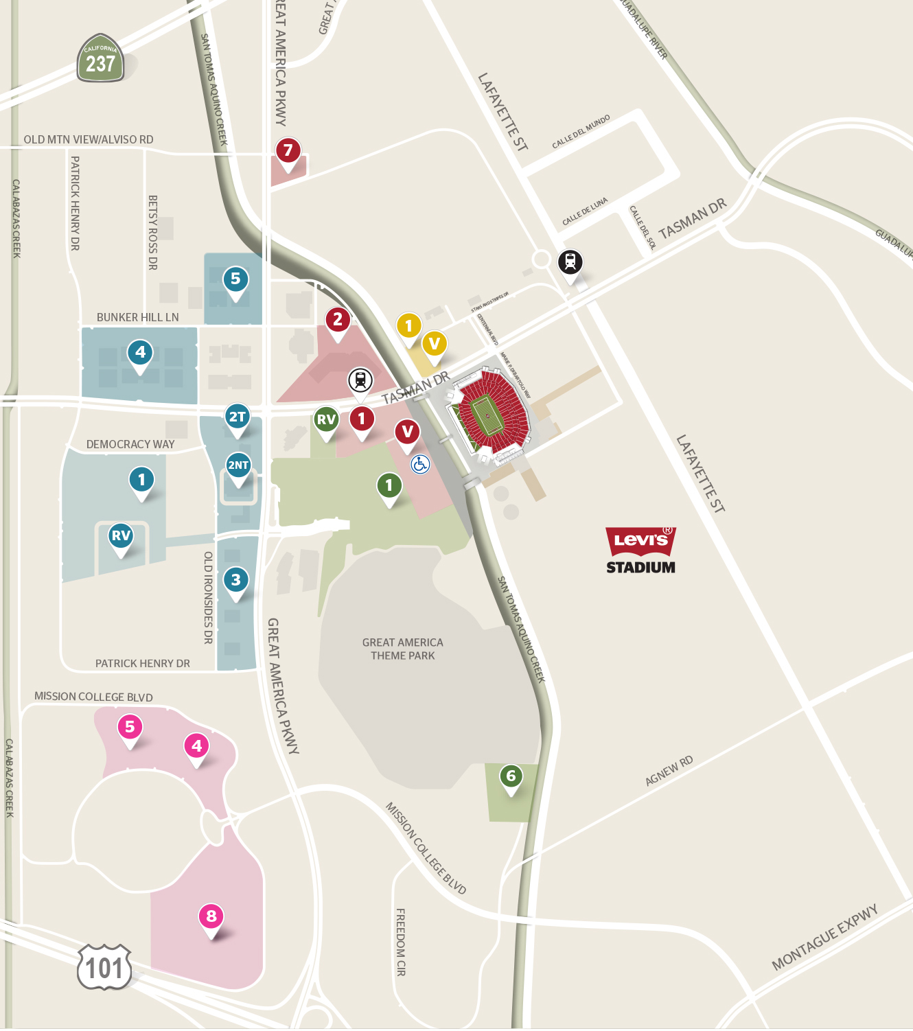 Parking Lot Maps - Levi's® Stadium