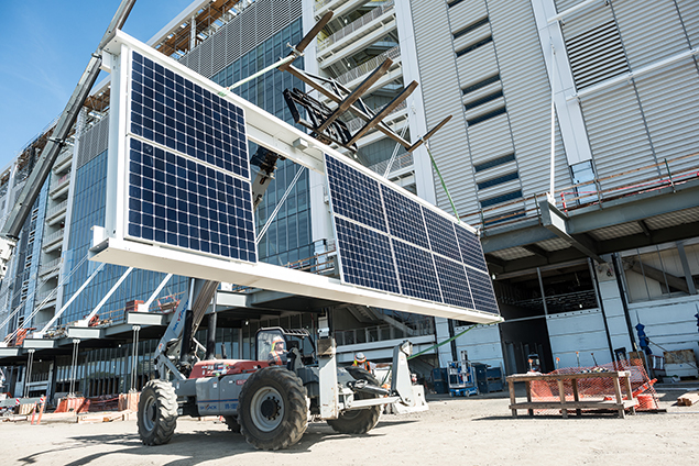 NRG Energy Installs 49th Solar Frame to Complete Levi - Levi's® Stadium