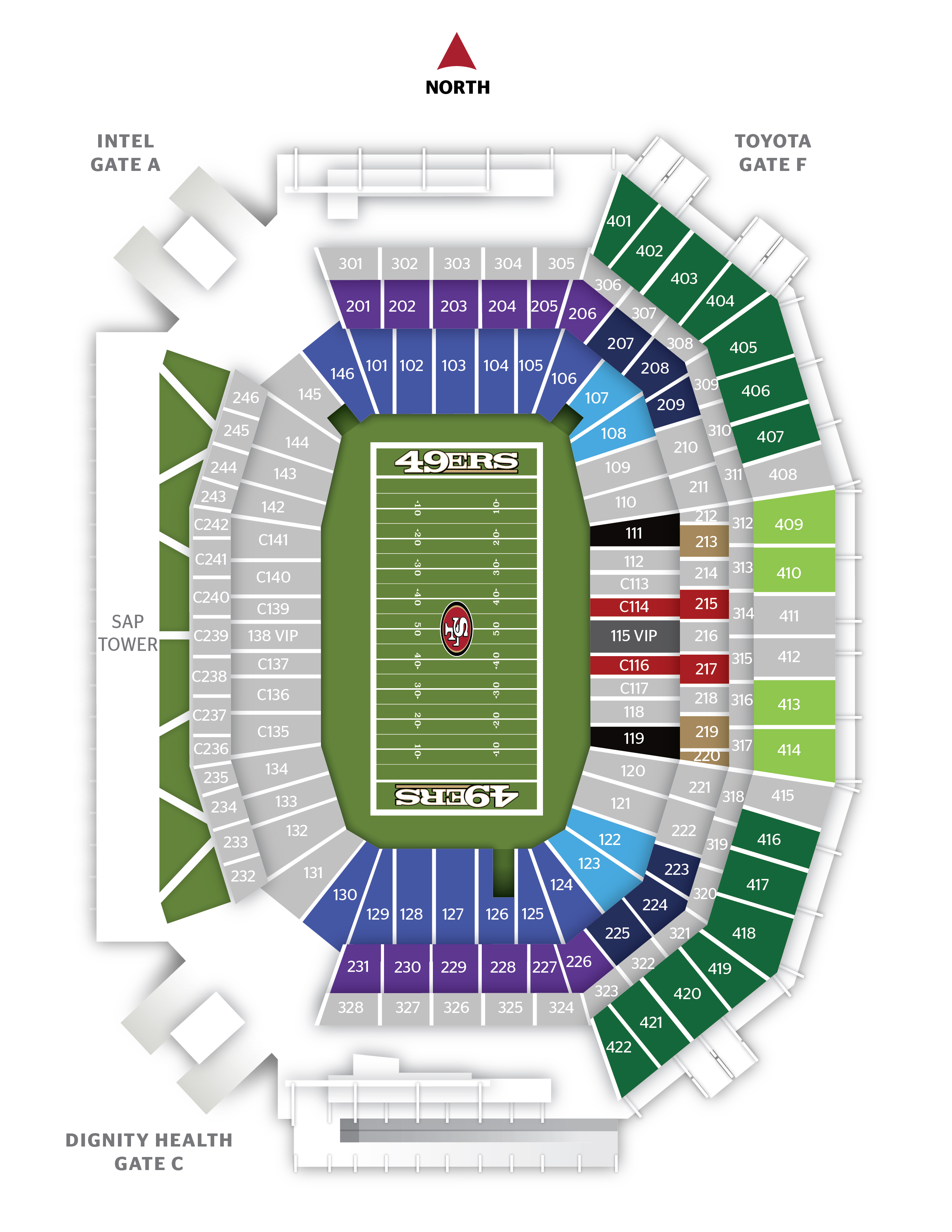 Actualizar 31+ imagen 49ers game tickets levi’s stadium