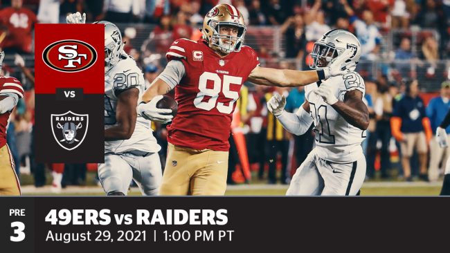 raiders vs forty niners