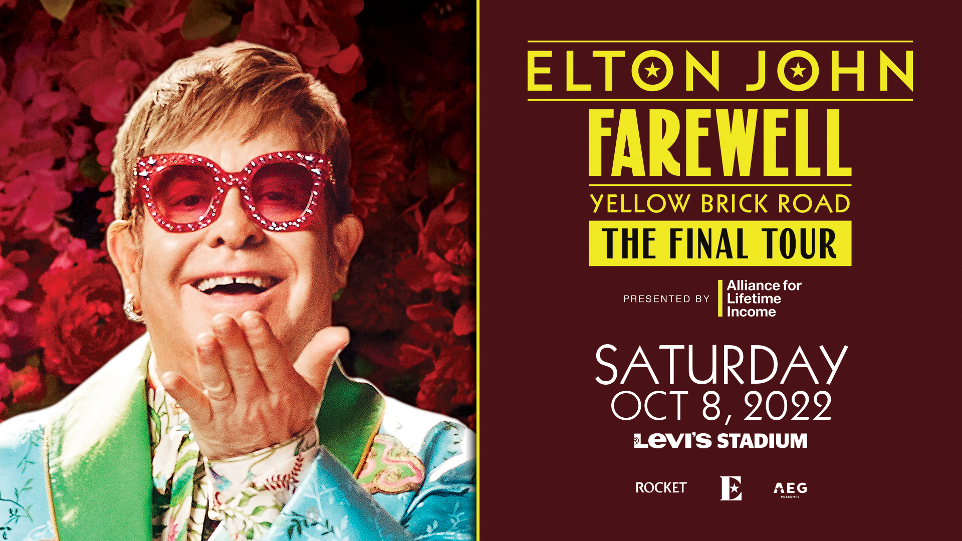 Elton John | Farewell Yellow Brick Road The Final Tour October 8 - Levi's®  Stadium