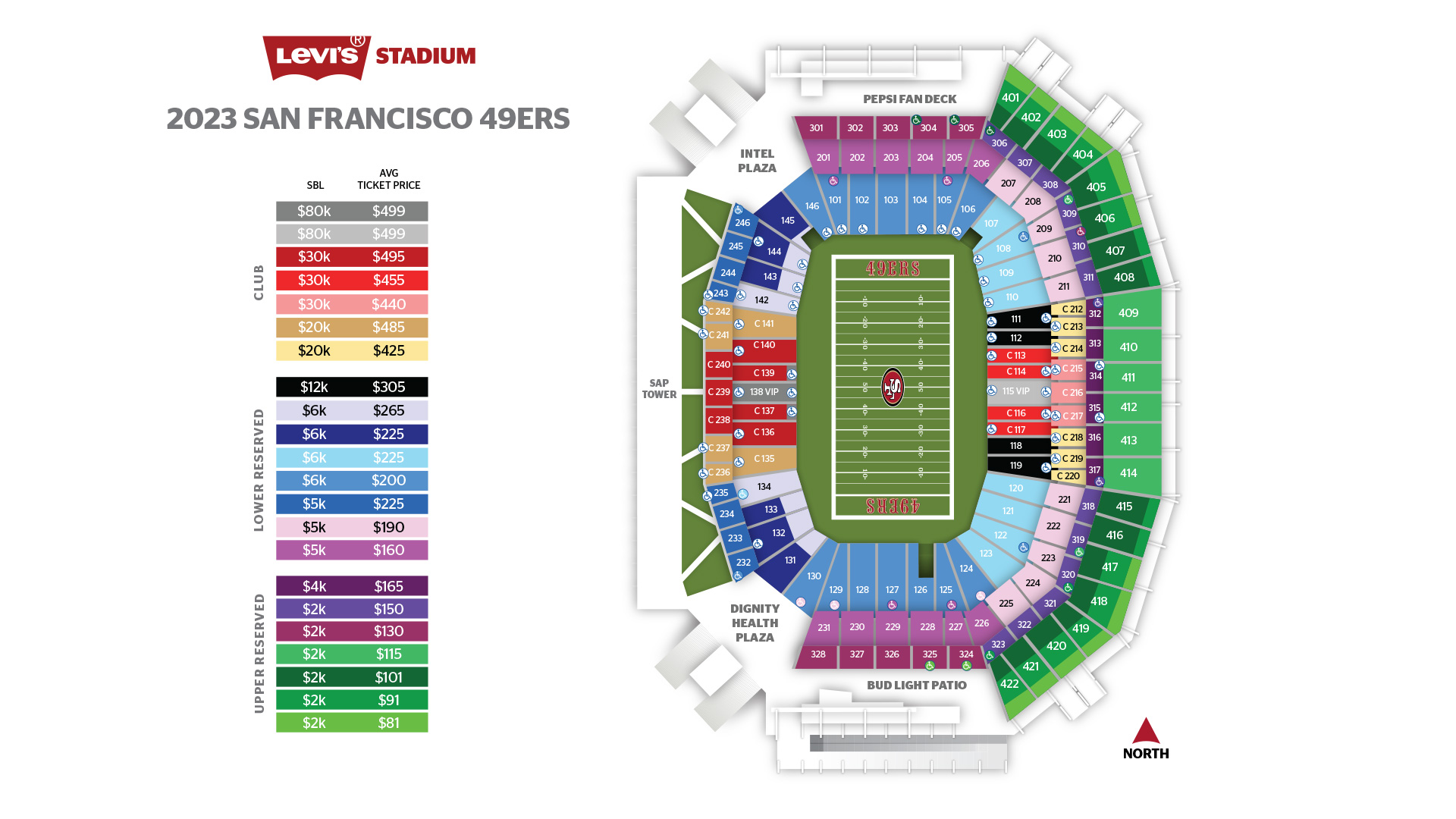 Top 42+ imagen levi’s stadium seat license cost