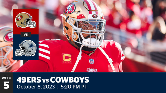 niners and cowboys game