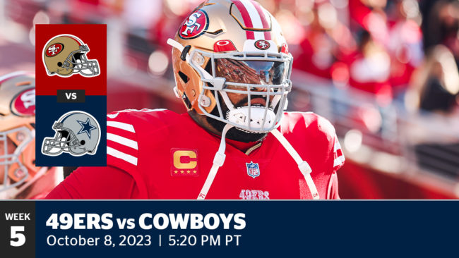 NFL: ¿A qué hora y dónde ver el juego entre Dallas Cowboys vs San Francisco  49ers?