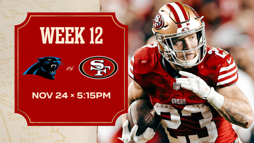 San Francisco 49ers host Monday Night Football against the Carolina Panthers